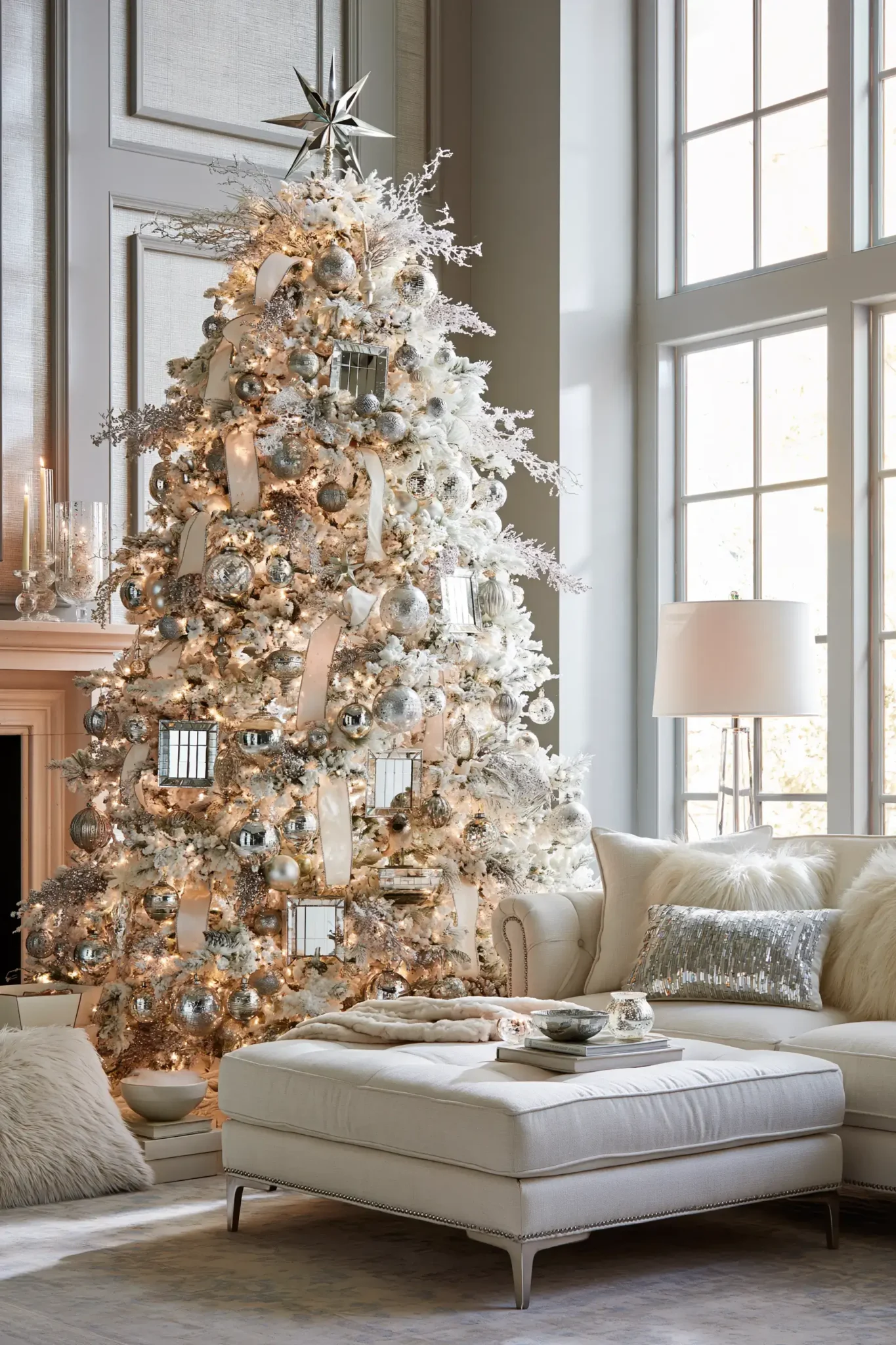 24 White Christmas Decor Ideas for a Quiet, Snowy Feel Inside