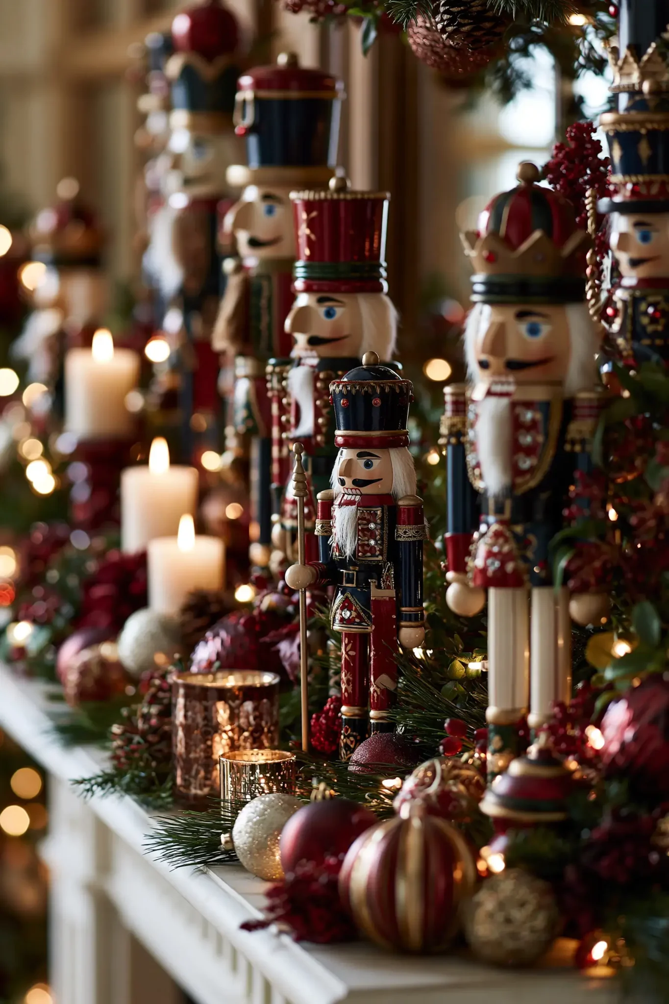 21 Christmas Mantle Decor Ideas for a Quiet, Lit Focal Point