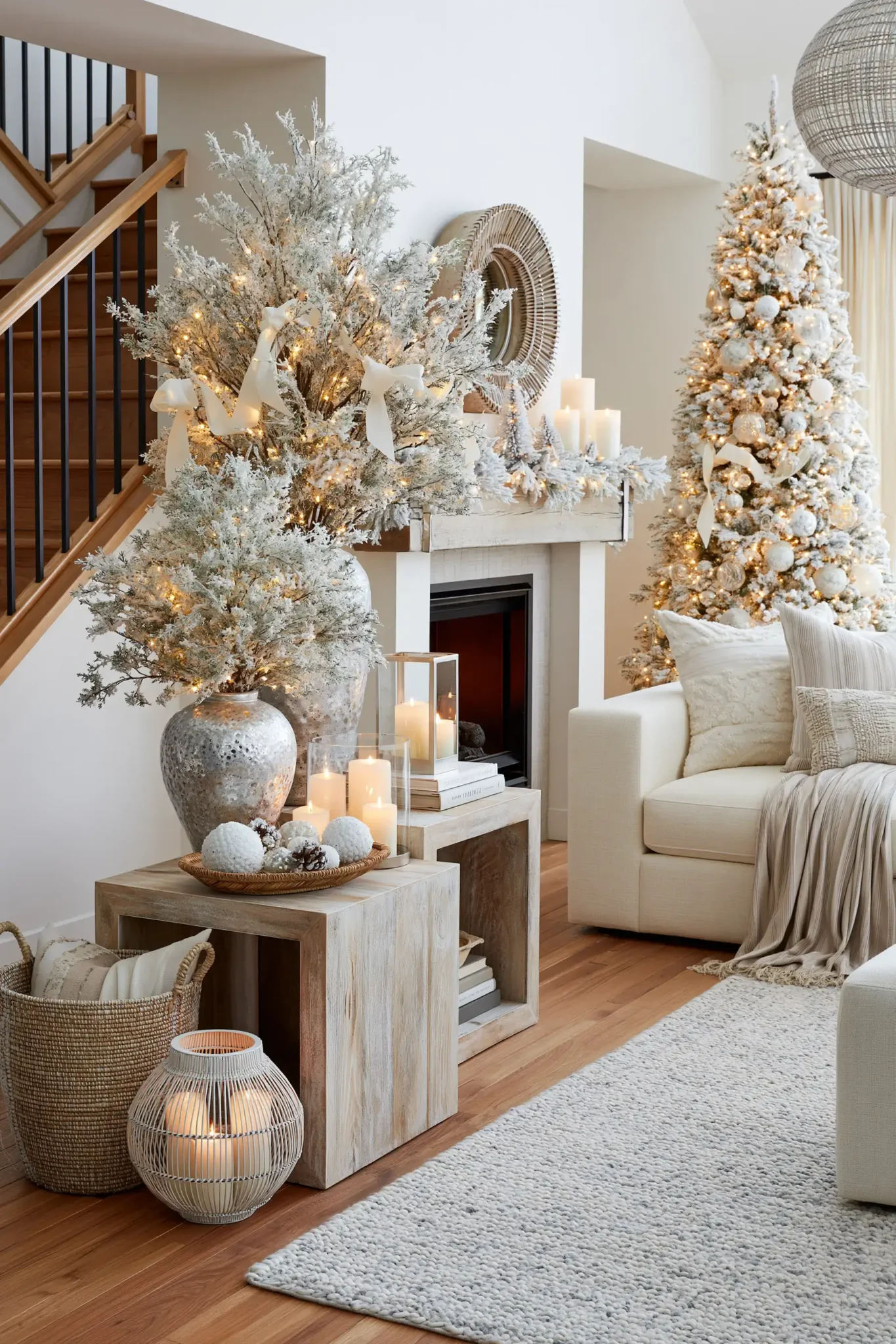 24 White Christmas Decor Ideas for a Quiet, Snowy Feel Inside