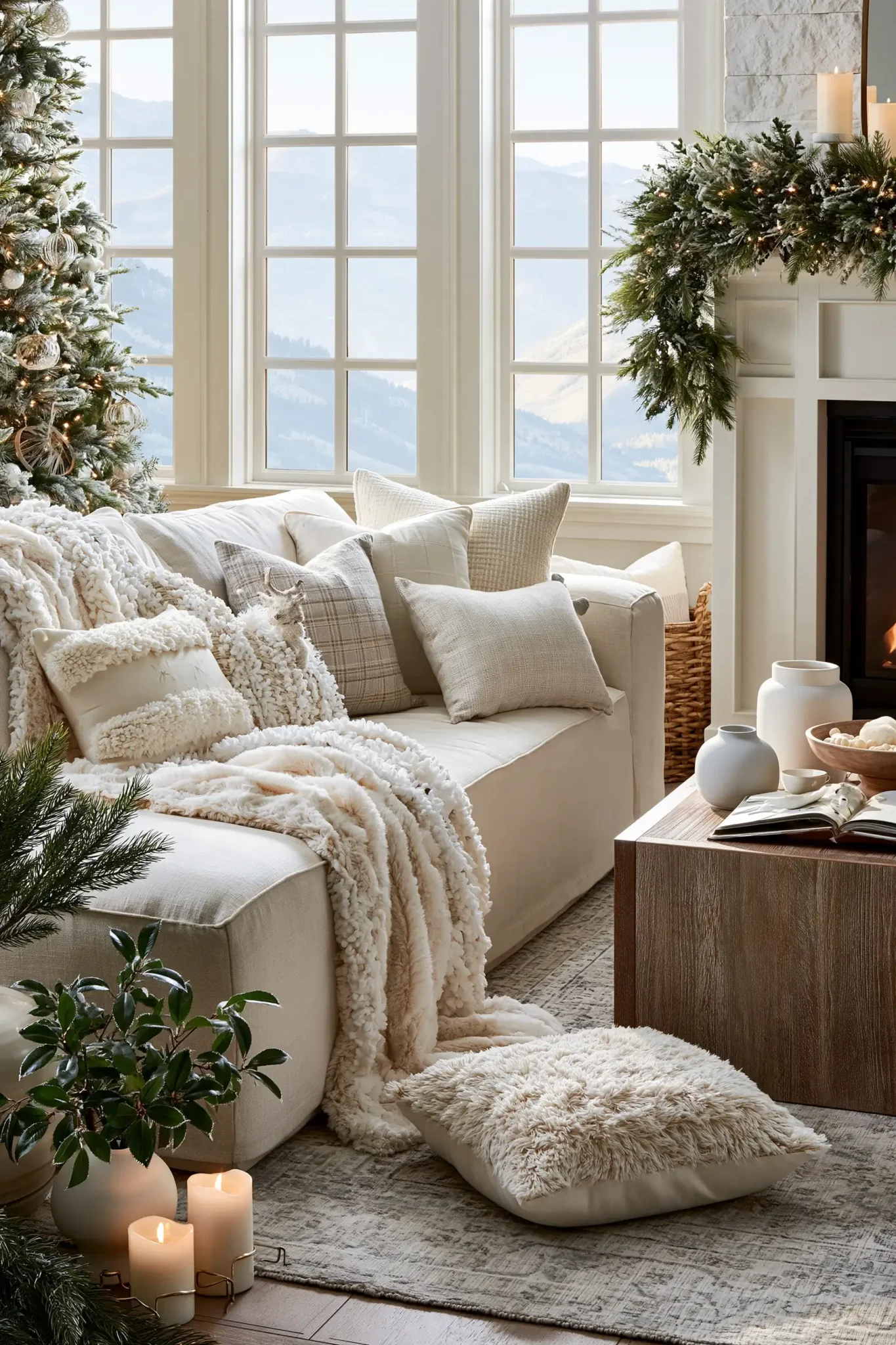 24 White Christmas Decor Ideas for a Quiet, Snowy Feel Inside