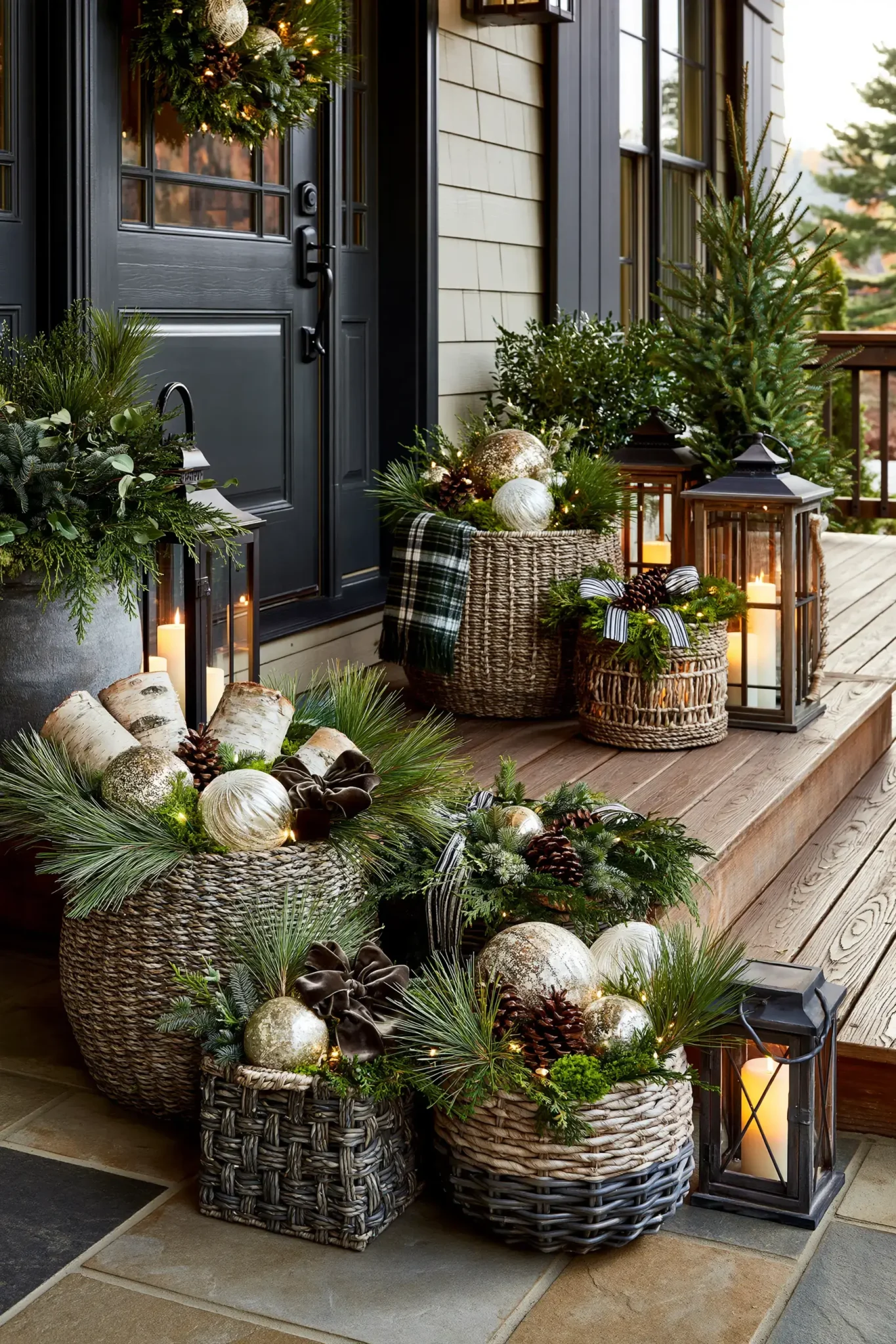 22 Christmas Porch Decor Ideas for a Warm, Lit Welcome