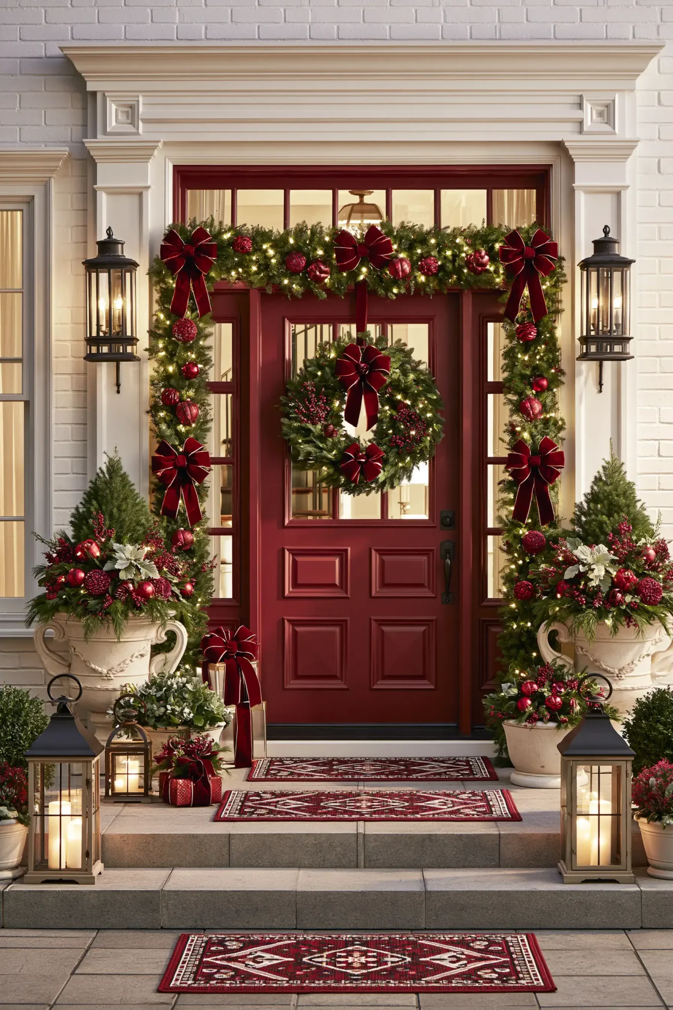 22 Christmas Porch Decor Ideas for a Warm, Lit Welcome