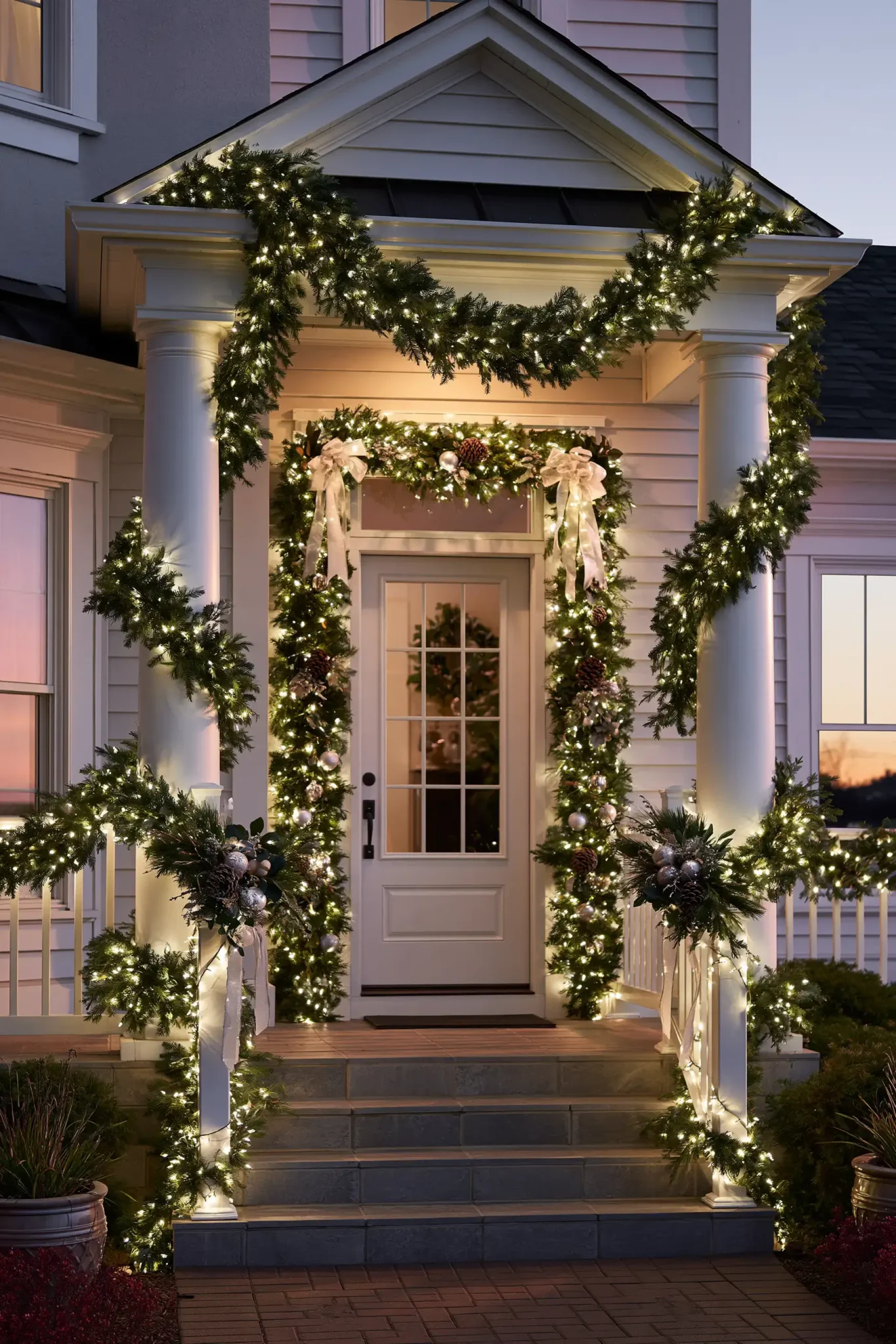 22 Christmas Porch Decor Ideas for a Warm, Lit Welcome