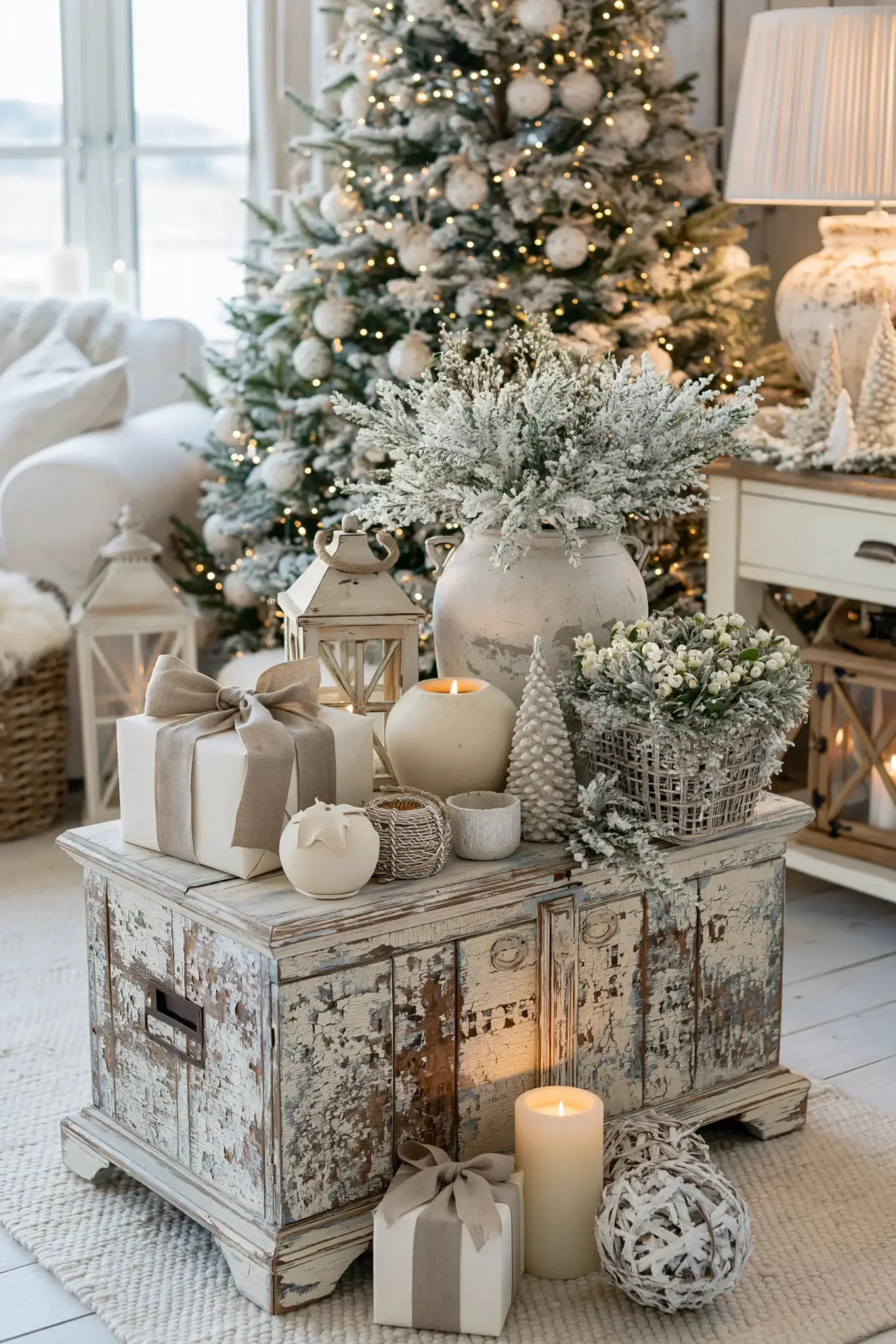 24 White Christmas Decor Ideas for a Quiet, Snowy Feel Inside