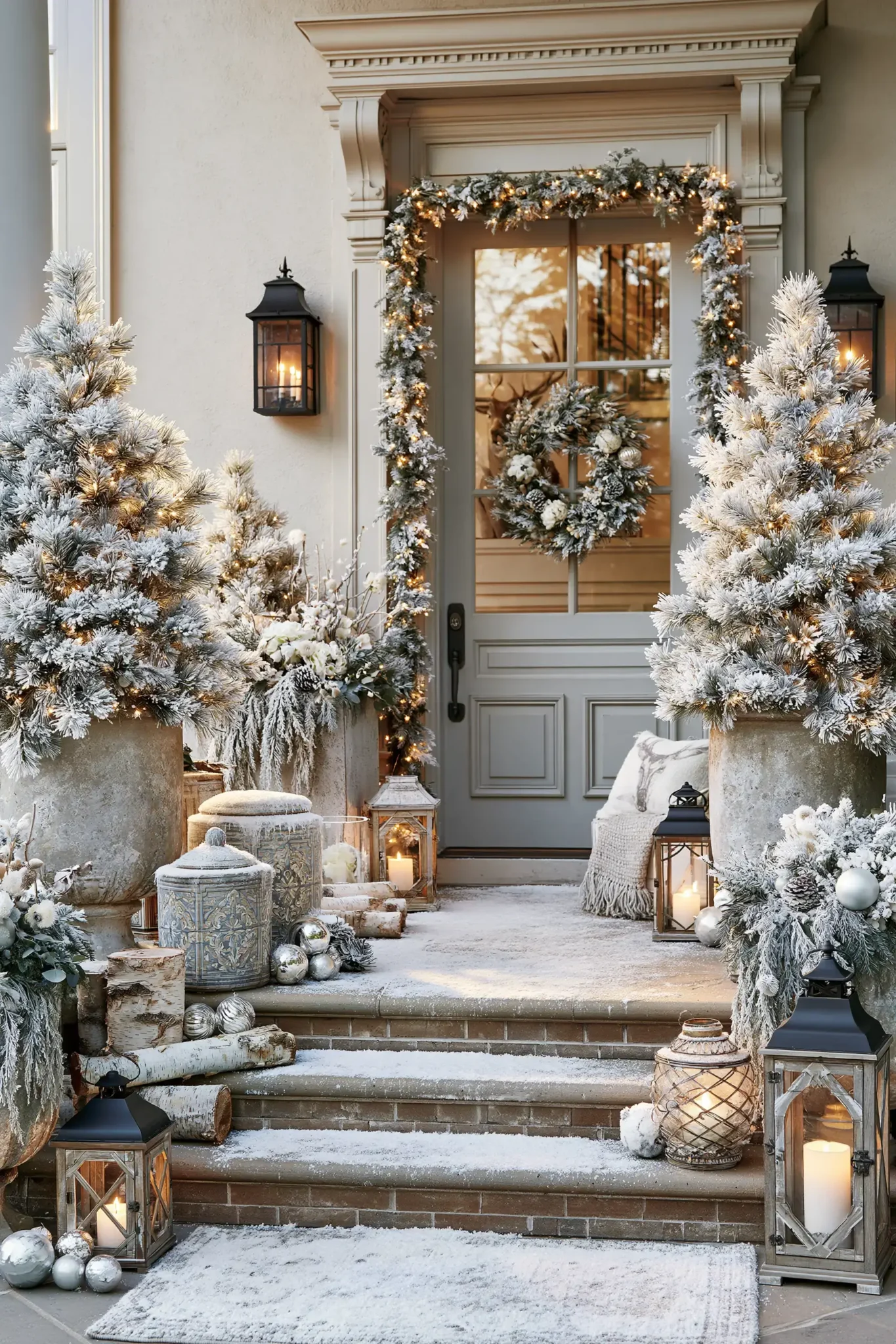22 Christmas Porch Decor Ideas for a Warm, Lit Welcome