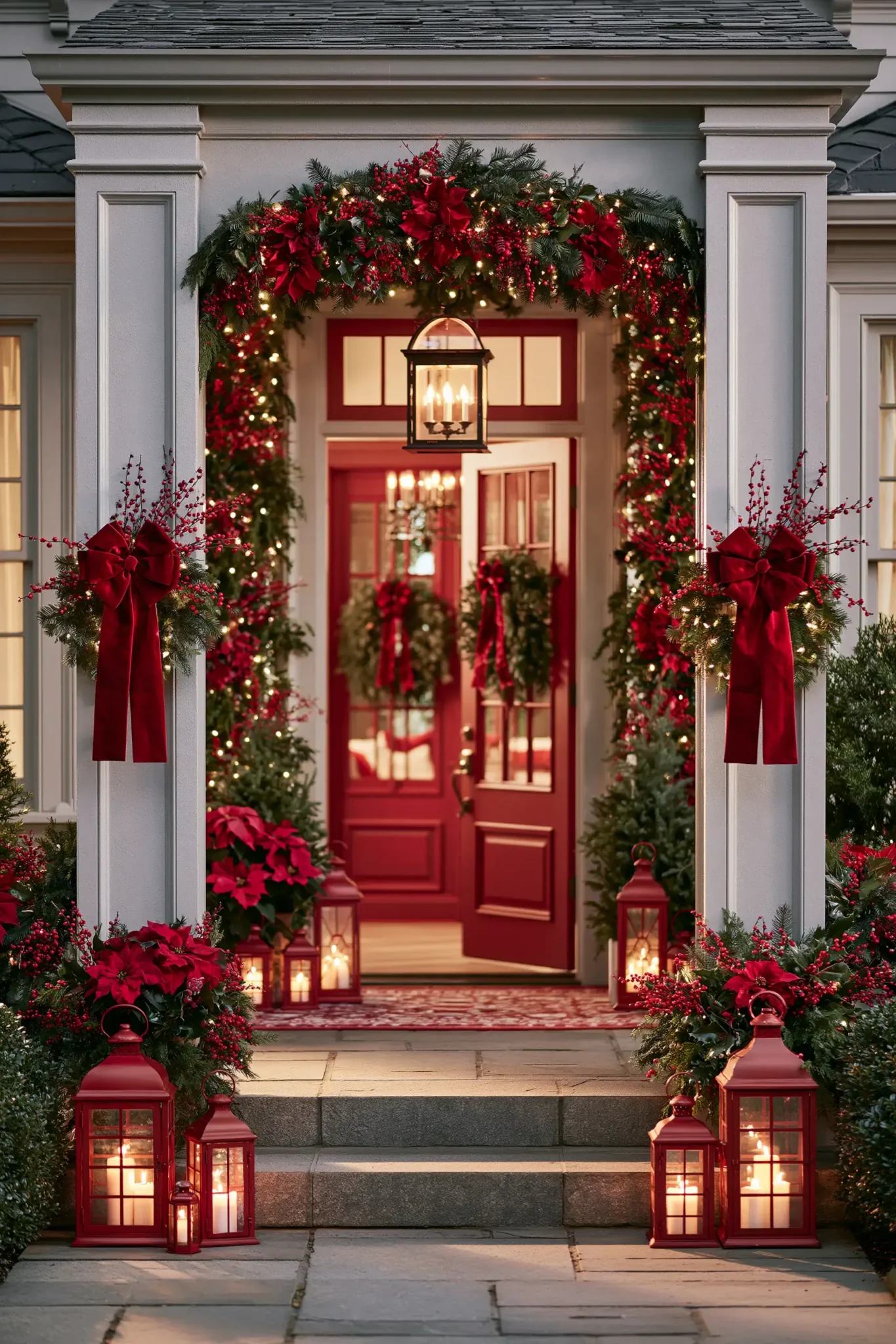 22 Christmas Porch Decor Ideas for a Warm, Lit Welcome