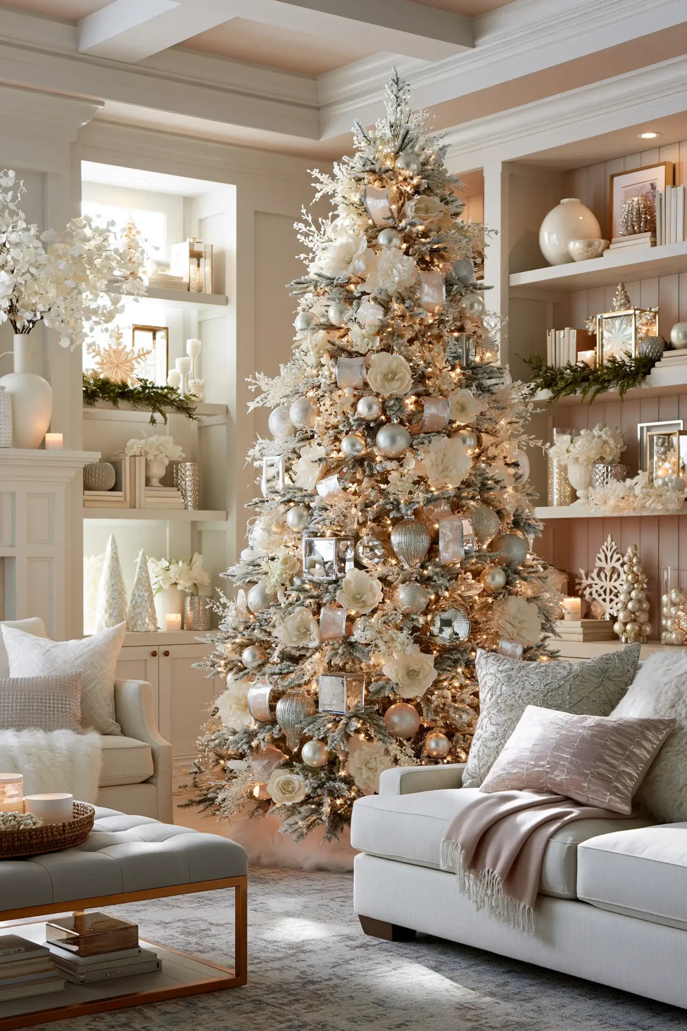 24 White Christmas Decor Ideas for a Quiet, Snowy Feel Inside