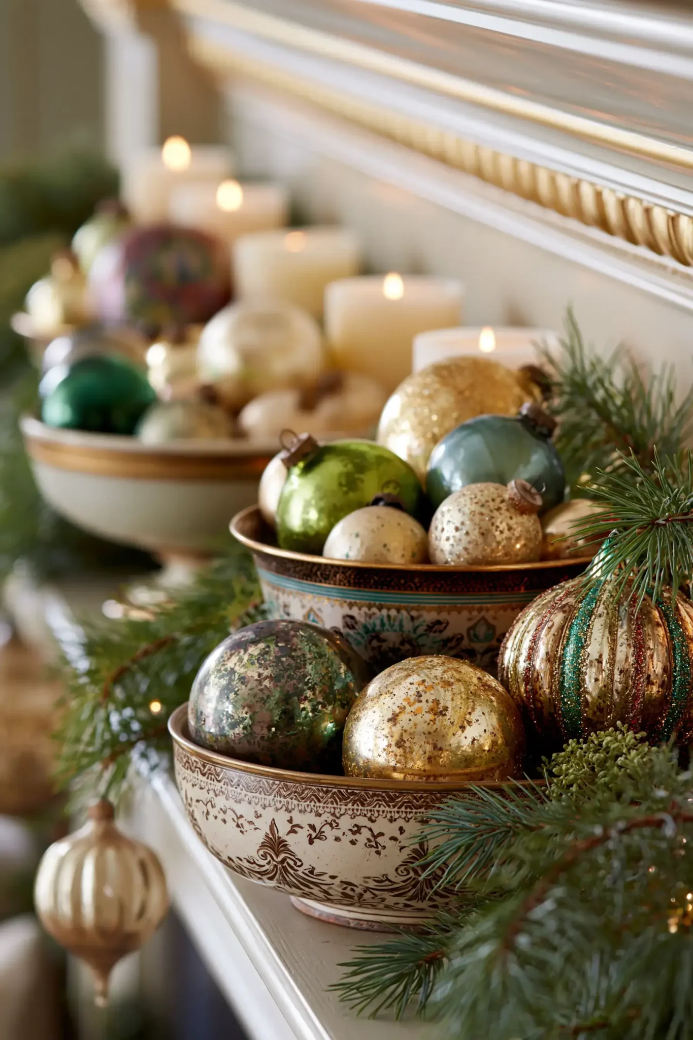 21 Christmas Mantle Decor Ideas for a Quiet, Lit Focal Point