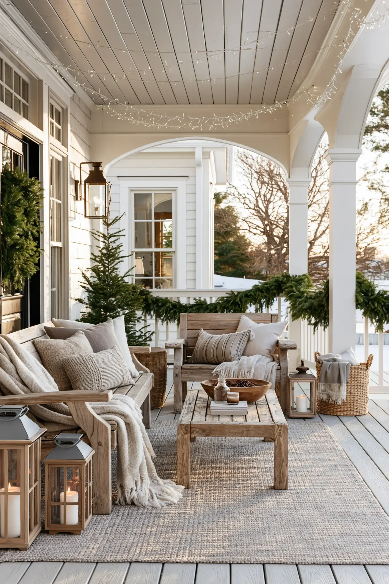 22 Christmas Porch Decor Ideas for a Warm, Lit Welcome